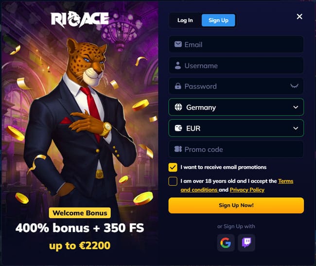 rioace casino Registration